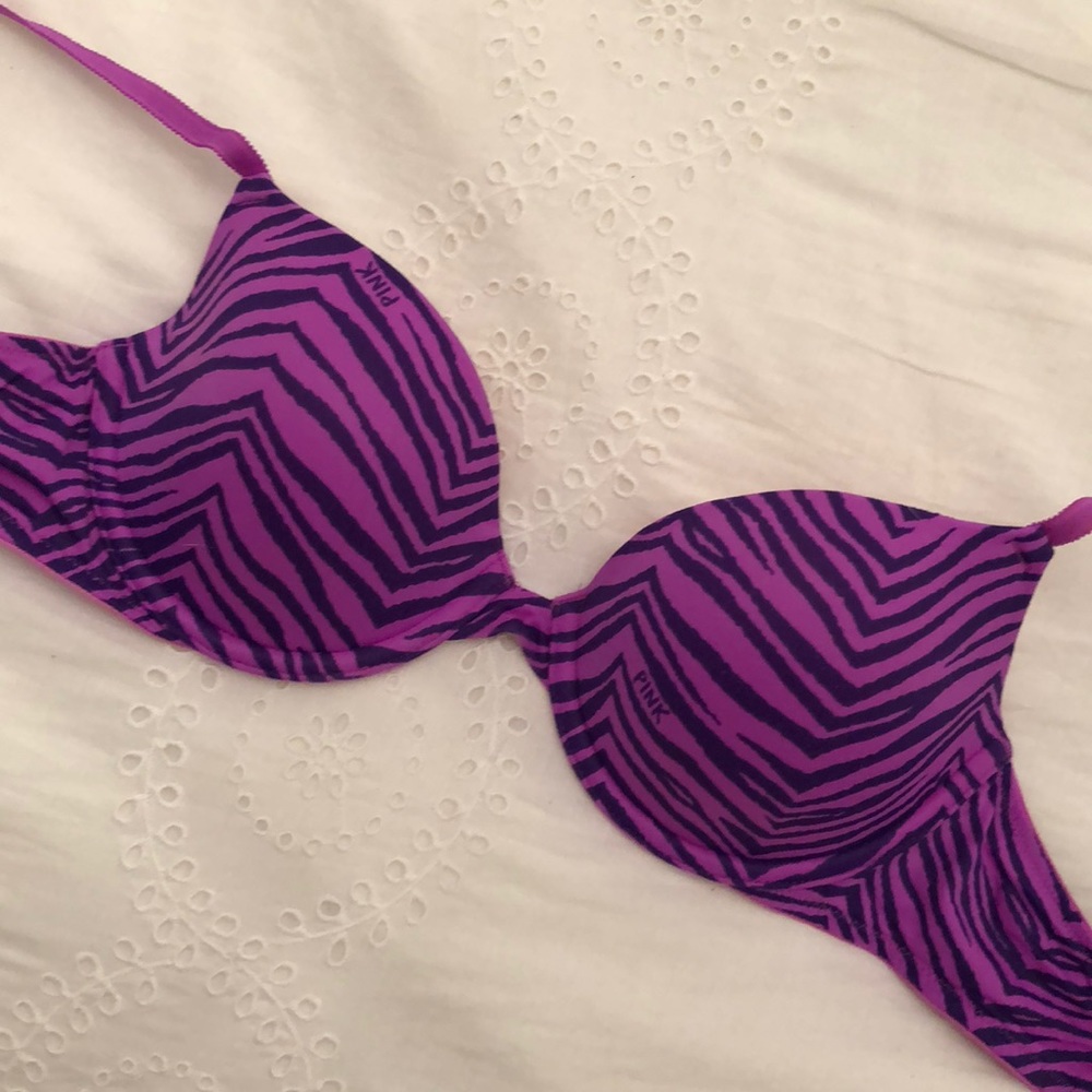 VS Purple Leopard Print T-Shirt Bra